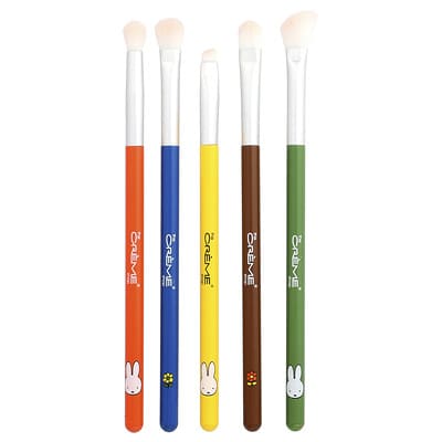 Miffy, Everyday Essentials, Eyeshadow Brush Set + Travel Bag, 6 Pieces