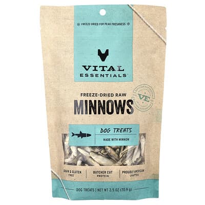 Freeze-Dried Raw Dog Treats, Minnows, 2.5 oz (70.9 g)