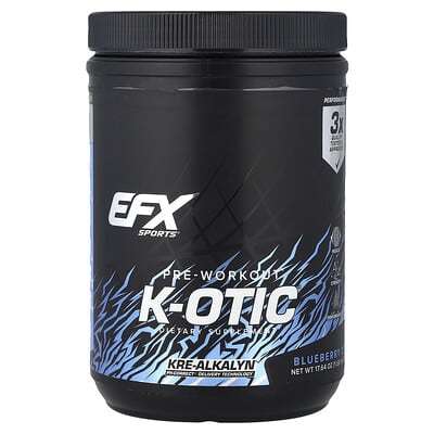 Предтренировочный комплекс K-otic® Blueberry Crush, 1 lb 1.64 oz (500 g)