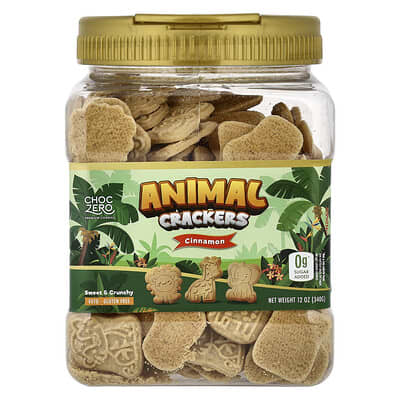 Печенье ChocZero Animal Crackers, Cinnamon, 12 oz (340 g)