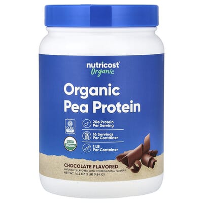 Organic Pea Protein, Chocolate, 1 lb (454 g)