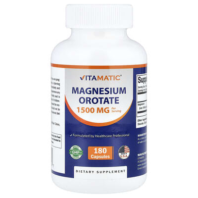 Vitamatic Magnesium Orotate, 180 капсул (500 mg на капсулу)