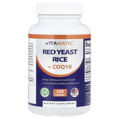 Vitamatic Red Yeast Rice + CoQ10, 120 капсул
