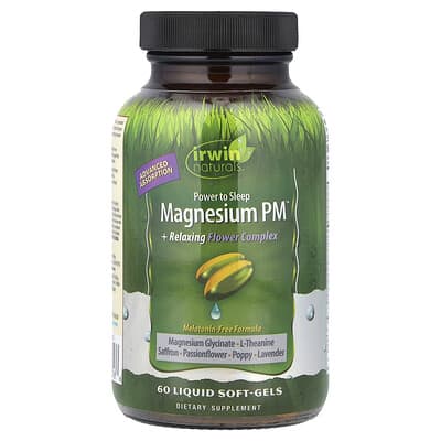 Магний Magnesium PM™ + Relaxing Flower Complex, 60 Liquid Soft-Gels