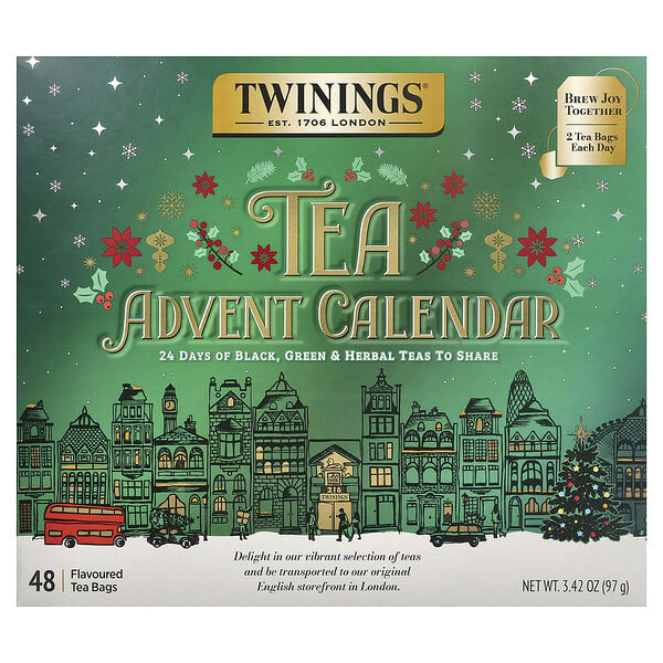 Tea Advent Calendar, 48 Tea Bags, 3.42 oz (97 g)