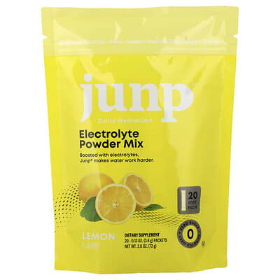 Electrolyte Powder Mix, Lemon, 20 Stick Packs, 0.13 oz (3.6 g) Each