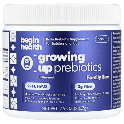 Kids, Growing Up Prebiotics, Ages 1+, Unflavored, 7.6 oz (216.7 g)