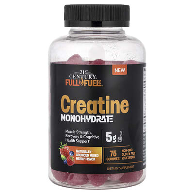 Креатин 21st Century Full Fuel 365™, Gummies, Mixed Berry, 75 Gummies (1 g per Gummy)