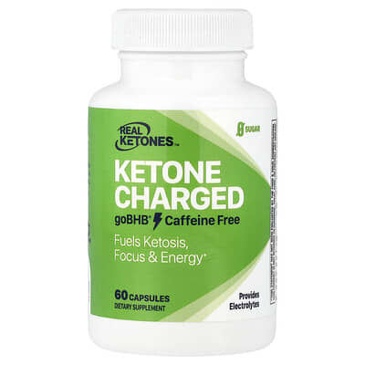 Ketone Charged goBHB®, без кофеина, 60 капсул