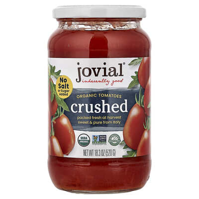 Jovial органические томаты, измельченные, 18.3 oz (520 g)