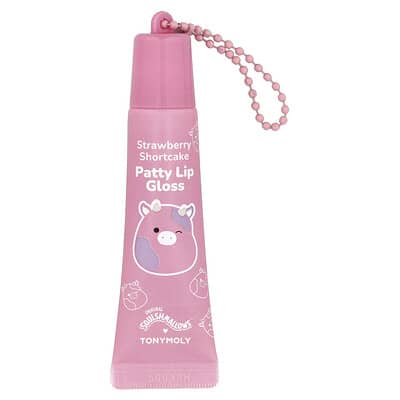 Блеск для губ Squishmallows™ Patty Key Chain Lip Gloss, Strawberry Shortcake, 11 g