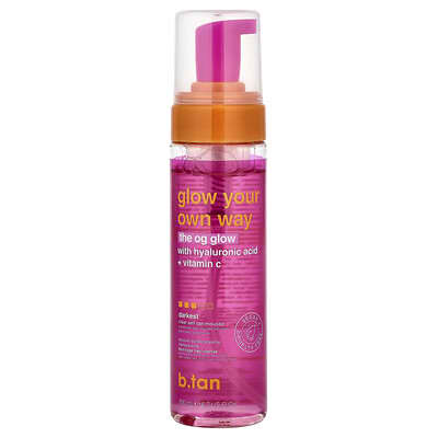 Мусс для автозагара b.tan Glow Your Own Way, The OG Glow, Darkest, 6.7 fl oz (200 ml)