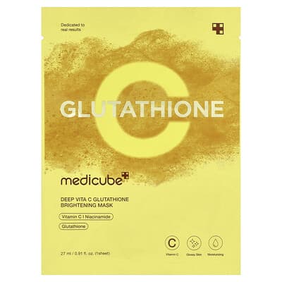 Осветляющая маска для лица Deep Vita C Glutathione, 1 шт, 0.91 fl oz (27 ml)