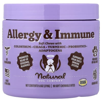 Allergy & Immune, For Dogs, All Ages, 90 Soft Chewable Bites, 9.5 oz (270 g)