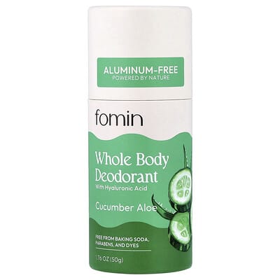 Дезодорант для всего тела без алюминия, огурец и алоэ, 1.76 oz (50 g)