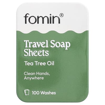 Travel Soap Sheets, Tea Tree Oil, 100 Sheets