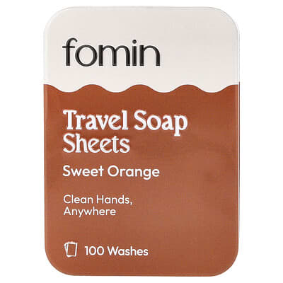 Travel Soap Sheets, Sweet Orange, 100 Sheets