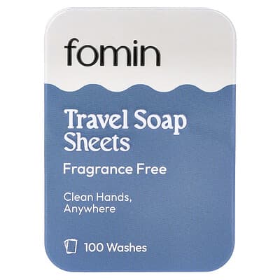 Travel Soap Sheets, Fragrance Free, 100 Sheets