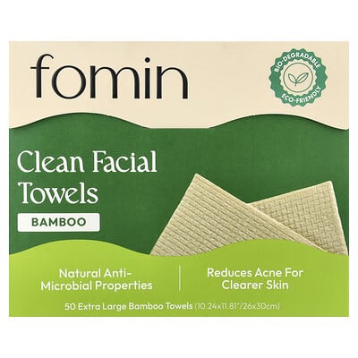 Салфетки для лица fomin Clean Bamboo Extra Large 50 Towels