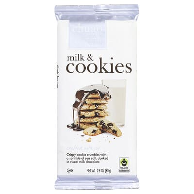 Шоколадный батончик Milk Chocolate Bar, Milk & Cookies, 2.8 oz (80 g)