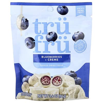 Freeze-Dried Fresh, Blueberries + Creme, 3.4 oz (96 g)