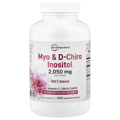Myo & D-Chiro Inositol, 240 вегетарианских капсул