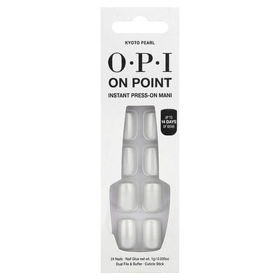 On Point, Instant Press-On Mani, Short Length, Kyoto Pearl, 27 Piece Kit