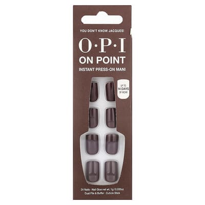 Набор для маникюра OPI On Point Instant Press-On Mani, короткая длина, You Don't Know Jacques!, 27 предметов