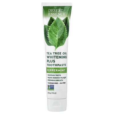 Отбеливающая зубная паста Tea Tree Oil Whitening Plus, Peppermint, 6.25 oz (176 g)
