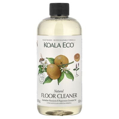 Natural Floor Cleaner, Australian Mandarin & Peppermint Essential Oil, 16.9 fl oz (500 ml)