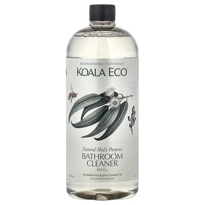 Natural Multi-Purpose Bathroom Cleaner, Refill, Australian Eucalyptus Essential Oil, 33.8 fl oz (1 l)