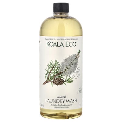 Natural Laundry Wash, Australian Rosalina Essential Oil, 33.8 fl oz (1 l)