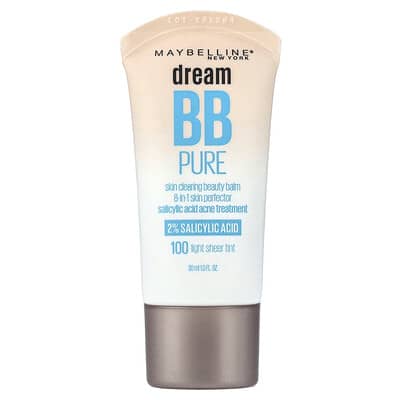 Maybelline Dream BB Pure, очищающий бальзам для кожи, 100 Light Sheer Tint, 1 fl oz (30 ml)