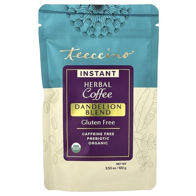 Instant Herbal Coffee, Dandelion Blend, Caffeine Free, 3.53 oz (100 g)