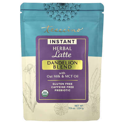Prebiotic Dandelion Instant Herbal Latte, Dandelion Blend, Caffeine Free, 7.9 oz (224 g)