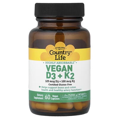 Vegan D3 + K2, 60 Vegan Capsules