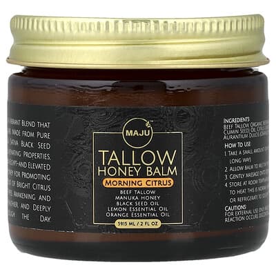 Tallow Honey Balm, Morning Citrus,  2 fl oz (59.15 ml)