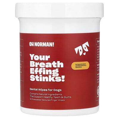 Your Breath Stinks! Dental Wipes For Dogs, 50 Wipes