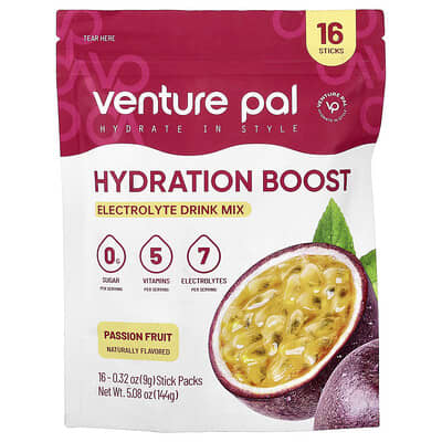 Электролитный напиток Passion Fruit, 16 Stick Packs, 0.32 oz (9 g) Each