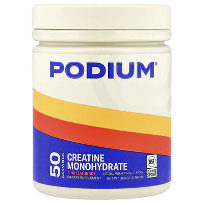 Креатин моногидрат Podium Nutrition, Pink Lemonade, 12.7 oz (360 g)