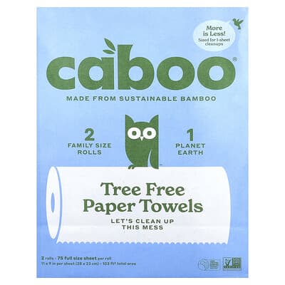 Tree Free Paper Towels, 2 Rolls