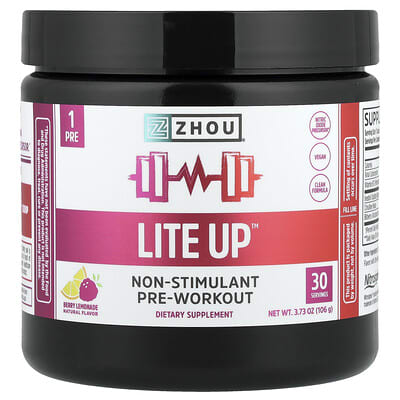 Предтренировочная добавка Lite Up™, Berry Lemonade, 3.73 oz (106 g)