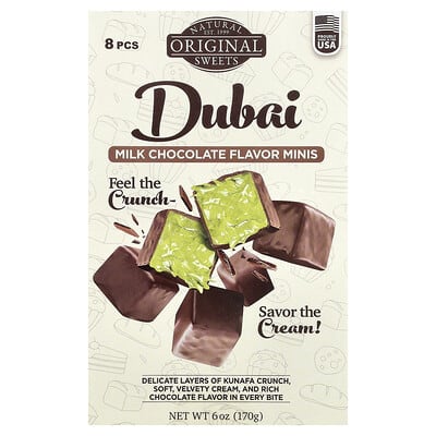 Dubai шоколад мини, 8 шт, 6 oz (170 g)