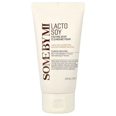 Очищающая пенка SOME BY MI Lacto Soy, Enzyme Deep Cleansing Foam, 3.38 fl oz (100 ml)