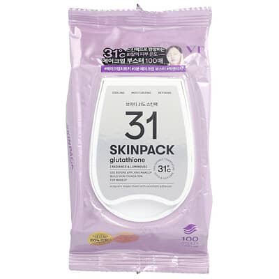 31 Skin Pack, Glutathione, 100 Sheets