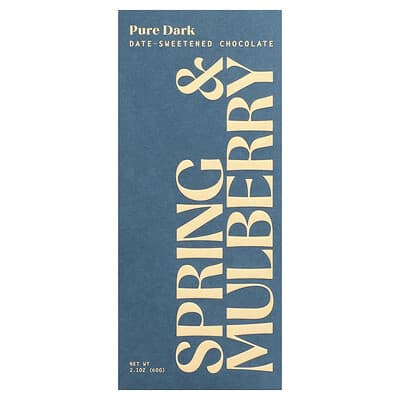 Date-Sweetened Chocolate, Pure Dark, 2.1 oz (60 g)