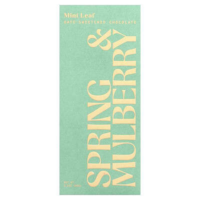 Date-Sweetened Chocolate, Mint Leaf, 2.1 oz (60 g)