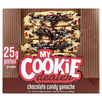 Protein Cookie, Chocolate Candy Ganache, 12 шт., 3.8 oz (108 g) каждая