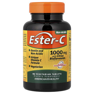 Ester-C® с цитрусовыми биофлавоноидами, 1,000 mg, 90 вегетарианских таблеток