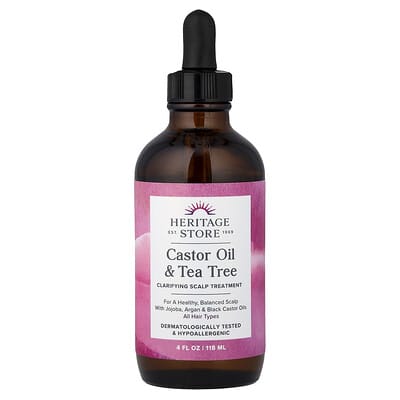 Очищающее средство для кожи головы Castor Oil & Tea Tree для всех типов волос 4 fl oz (118 ml)